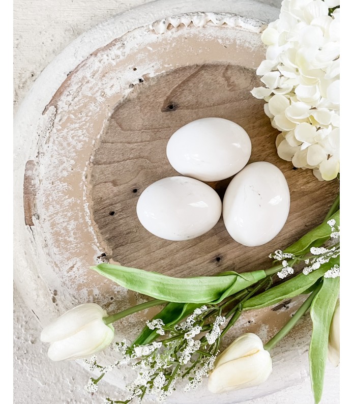 Antique English Rare Ironstone Broody Eggs 
